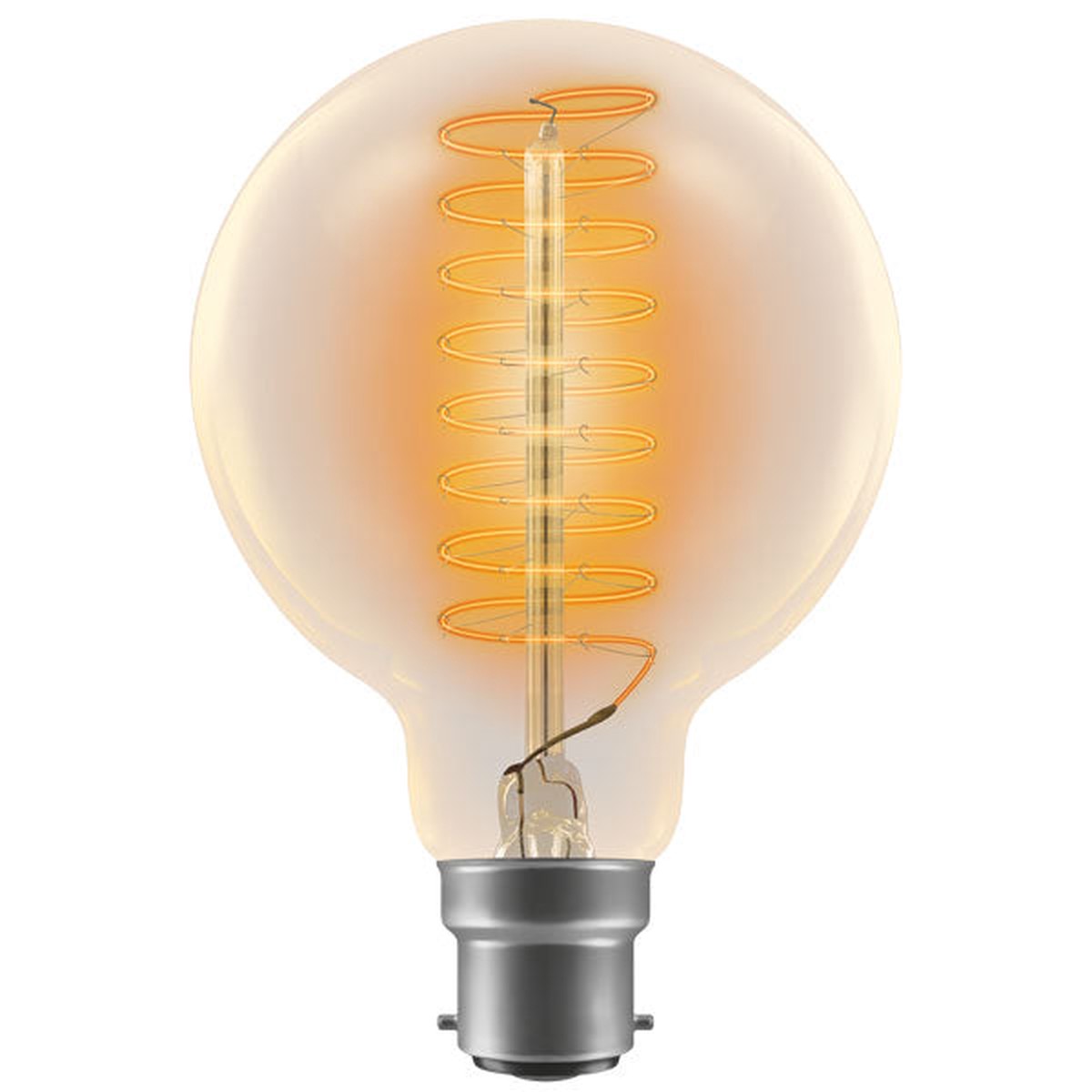 Crompton Antique Squirrel Cage 240V 60W B22d G80 Clear Spiral Filament