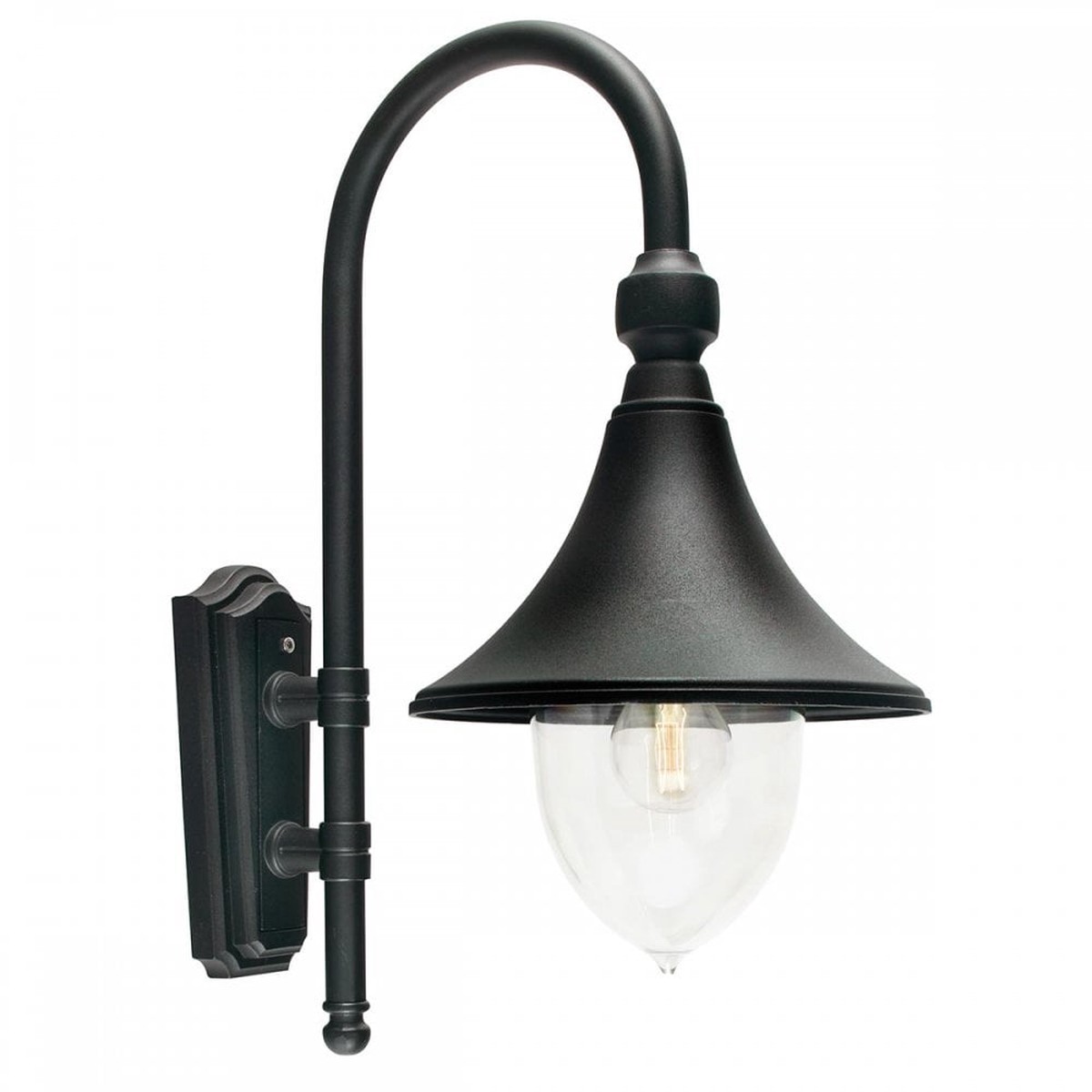 F2-BLACK Firenze 1 Light Outdoor Wall Lantern Black