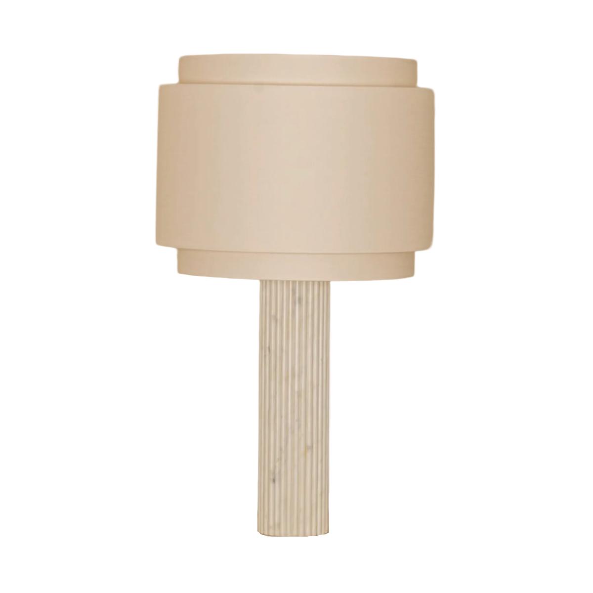 FLUTA DOUBLE Table Lamp White Marble
