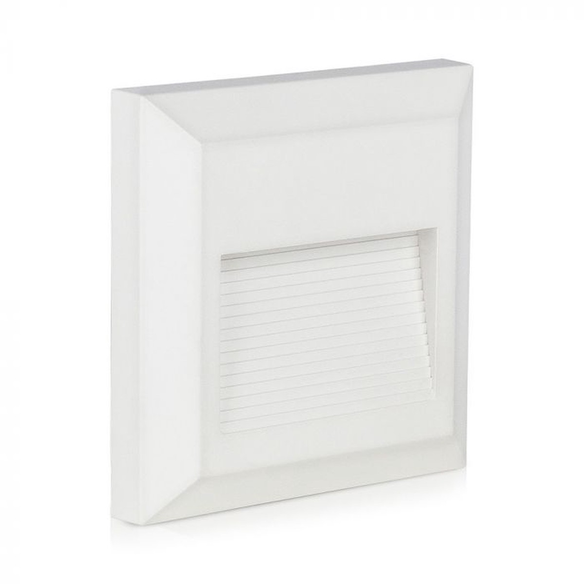 LED STEP LIGHT SQUARE 2W 55 60lm DL 124X124X27 WHITE IP65