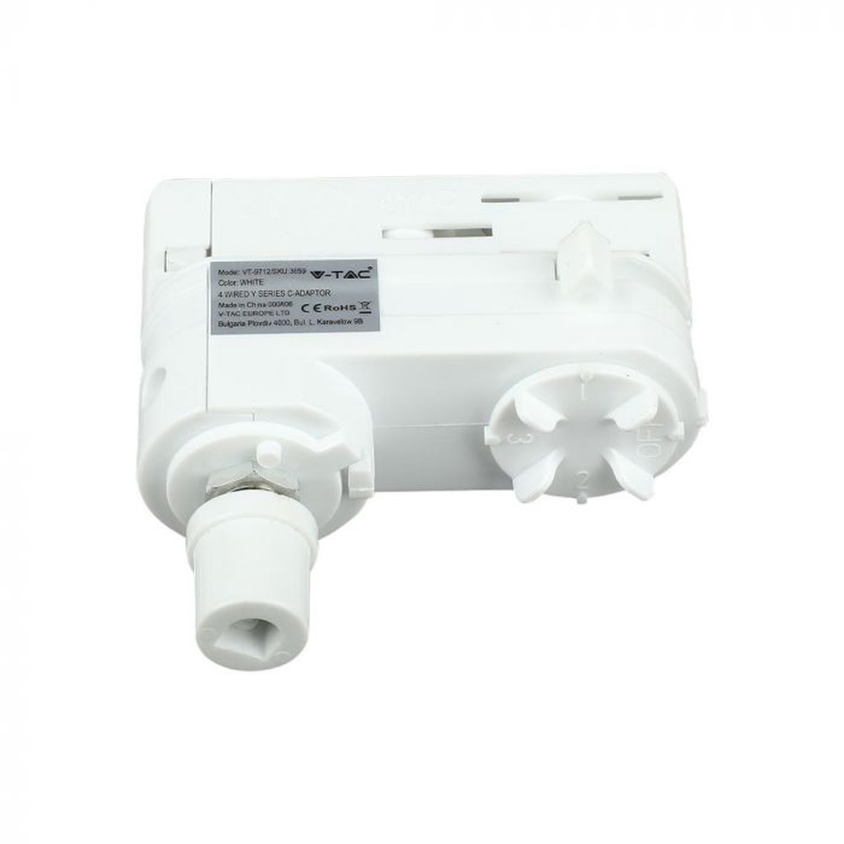 LED TRACK Y SERIES C-ADAPTOR WHITE