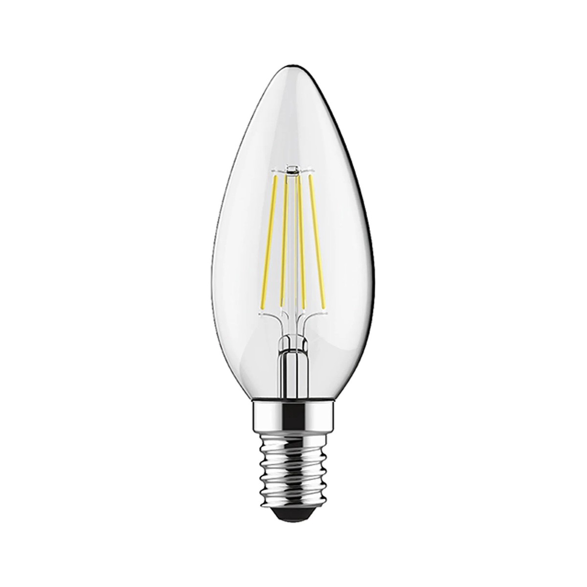 Luxram Pack Of 5 Value Classic LED Candle E14 Dimmable 4W 3000K Warm White