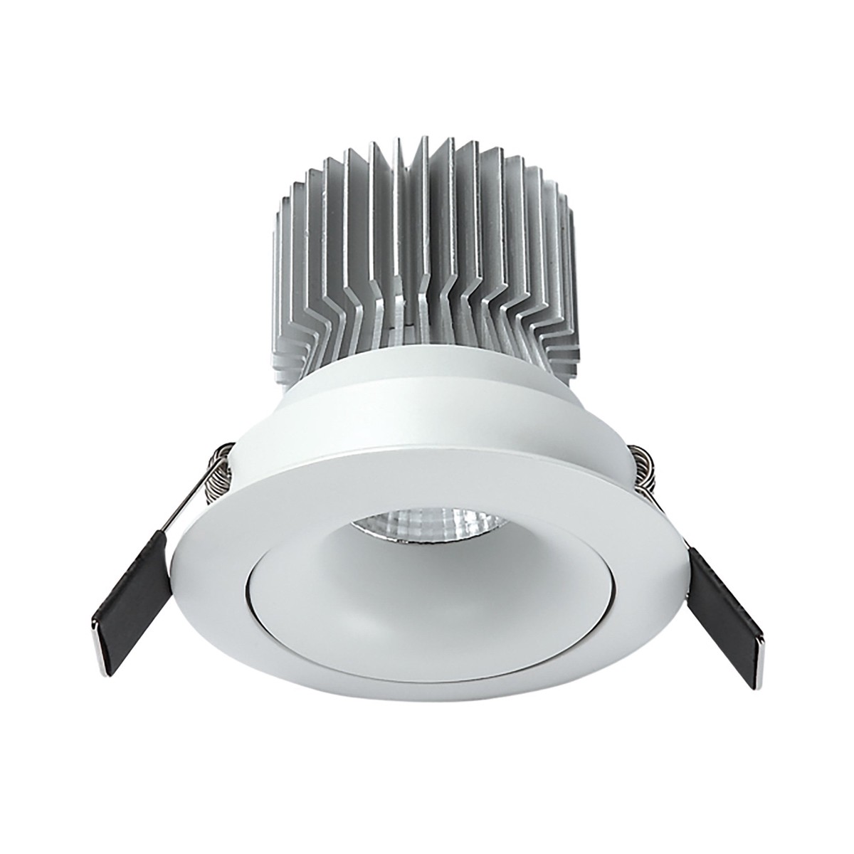 MC0075 Formentera Recessed Swivel Downlight 8cm Round 7W COB LED Matt White