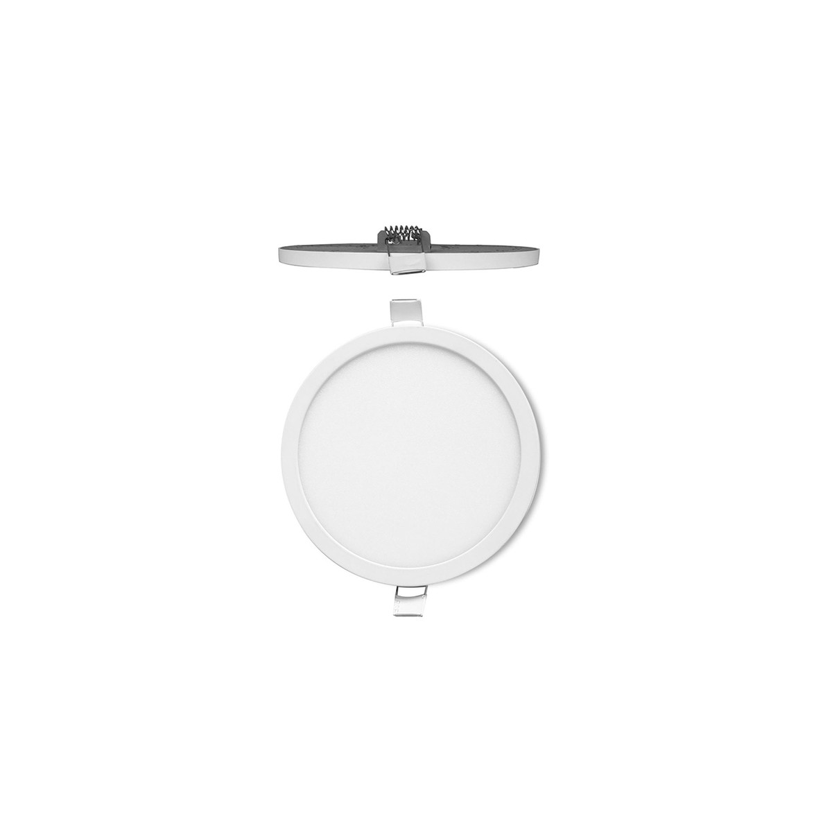 MC0184 Saona 9cm Round LED Recessed Ultra Slim Downlight 6W Matt White/Frosted Acrylic