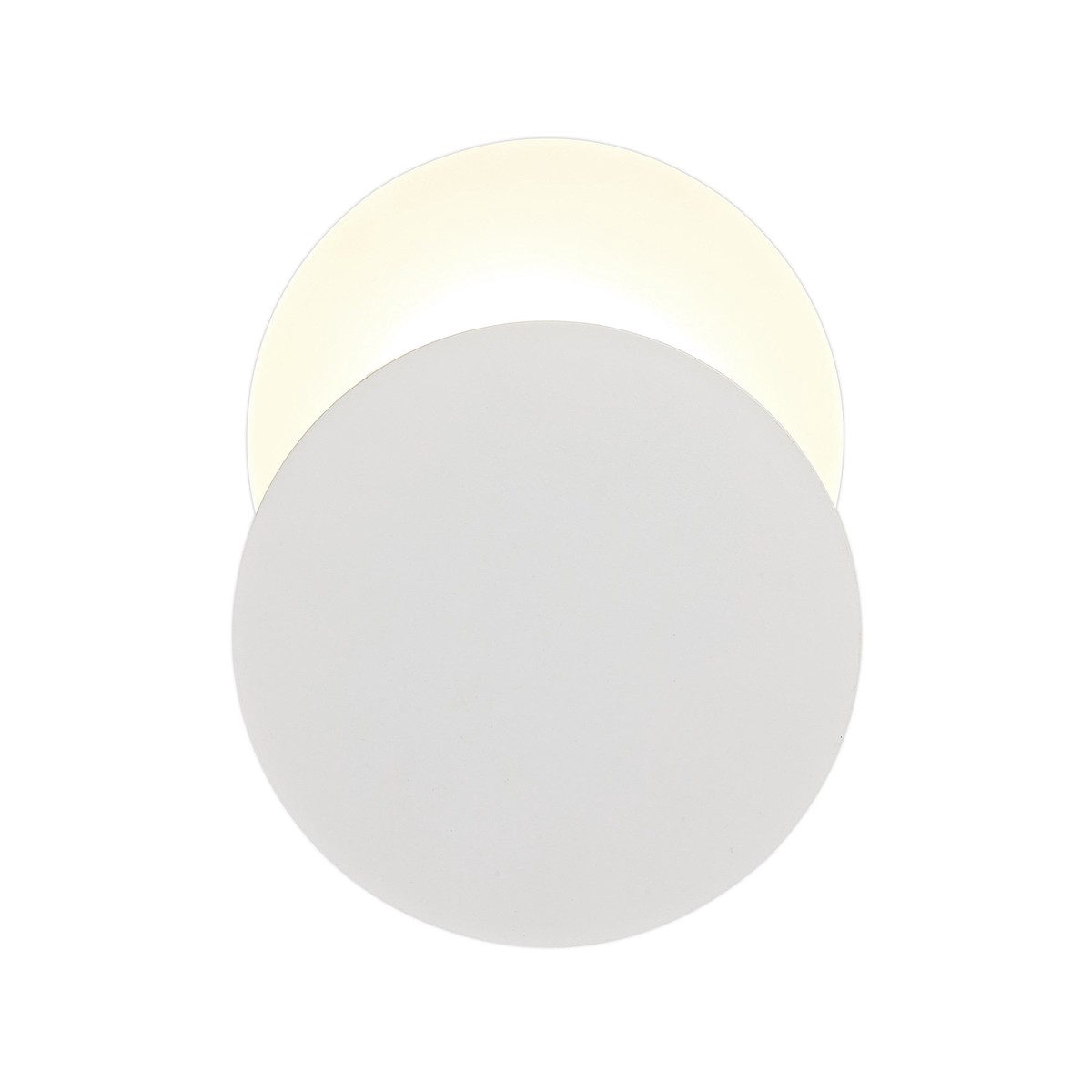 NLK03889 Modena Magnetic Base Wall Lamp LED 20/19cm Round Bottom Offset Sand White/Acrylic Frosted Diffuser