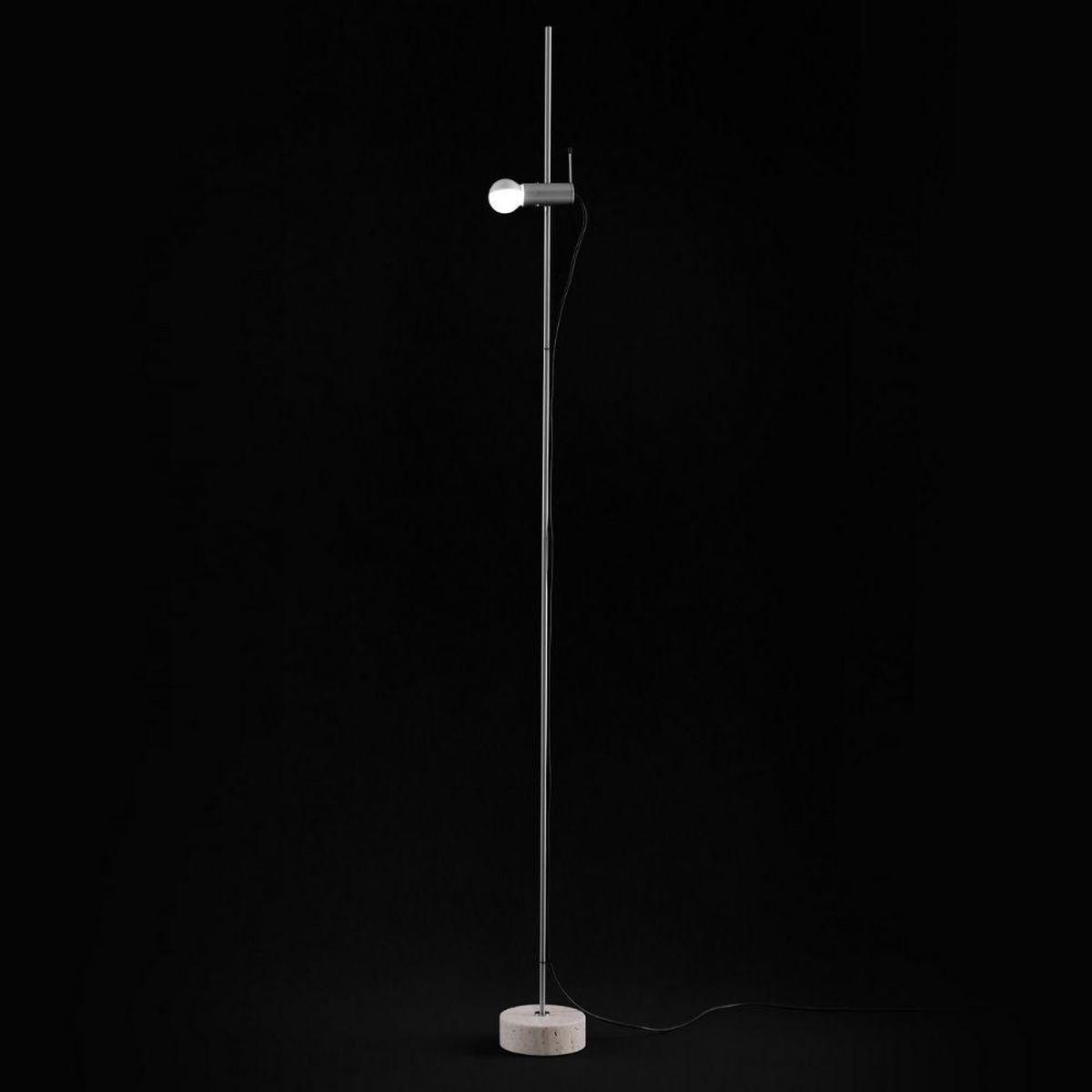 OLuce Agnoli 387 floor lamp nickel plated by Tito Agnoli