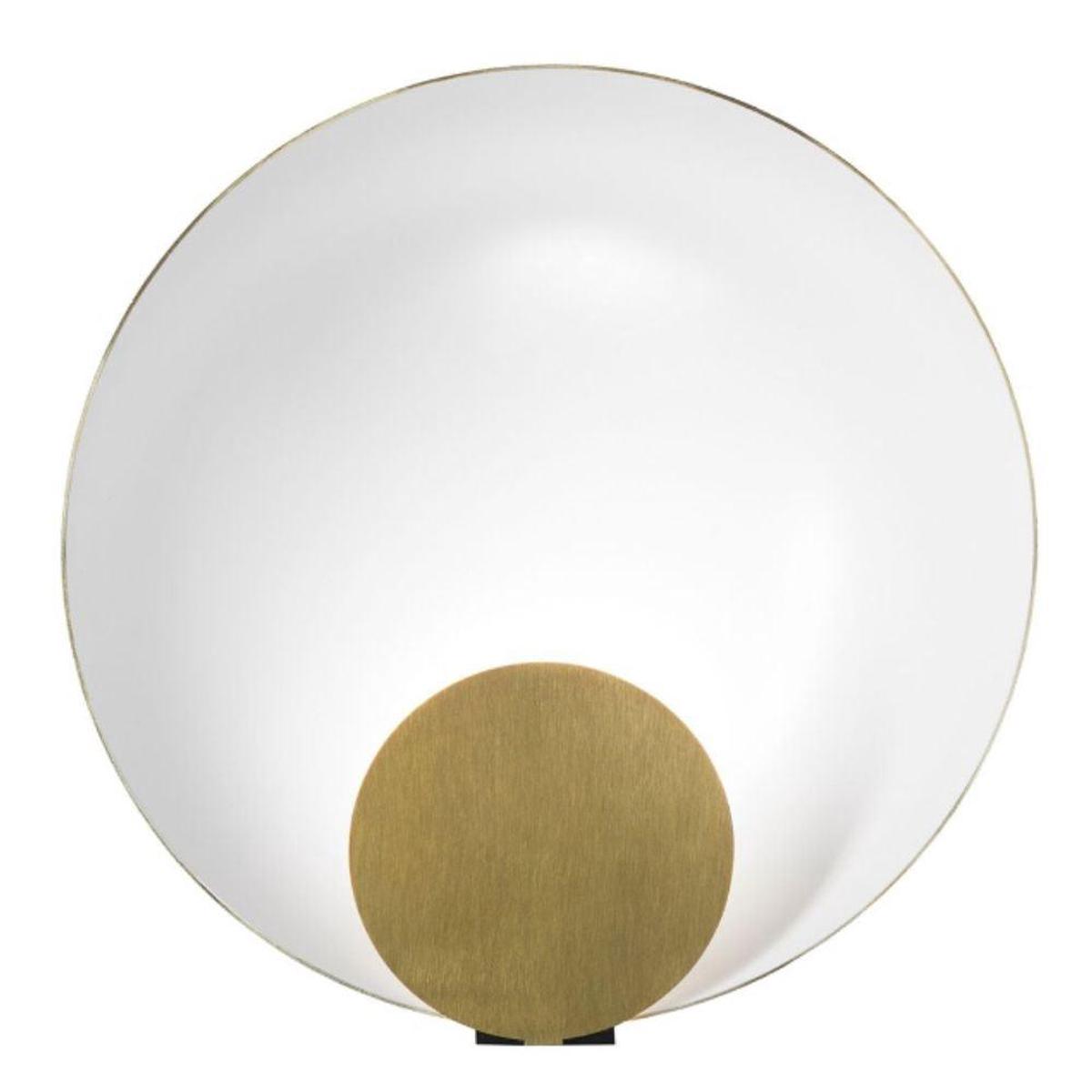 OLuce Siro 287 LED table lamp satin gold diam 34 cm.