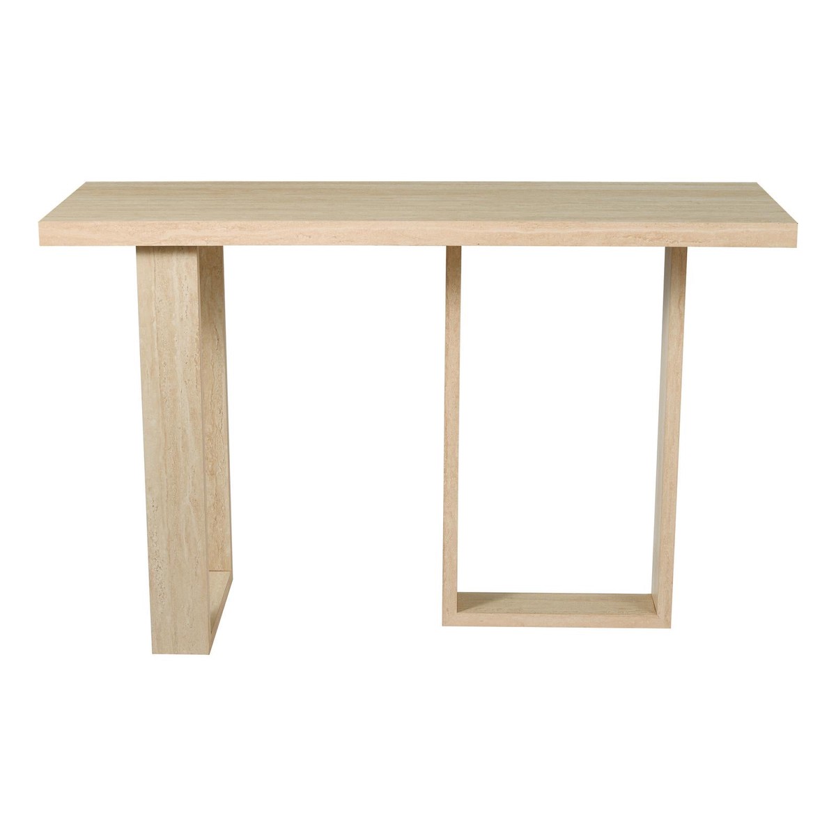 001PRU002 Prue Console Table Travertine Effect