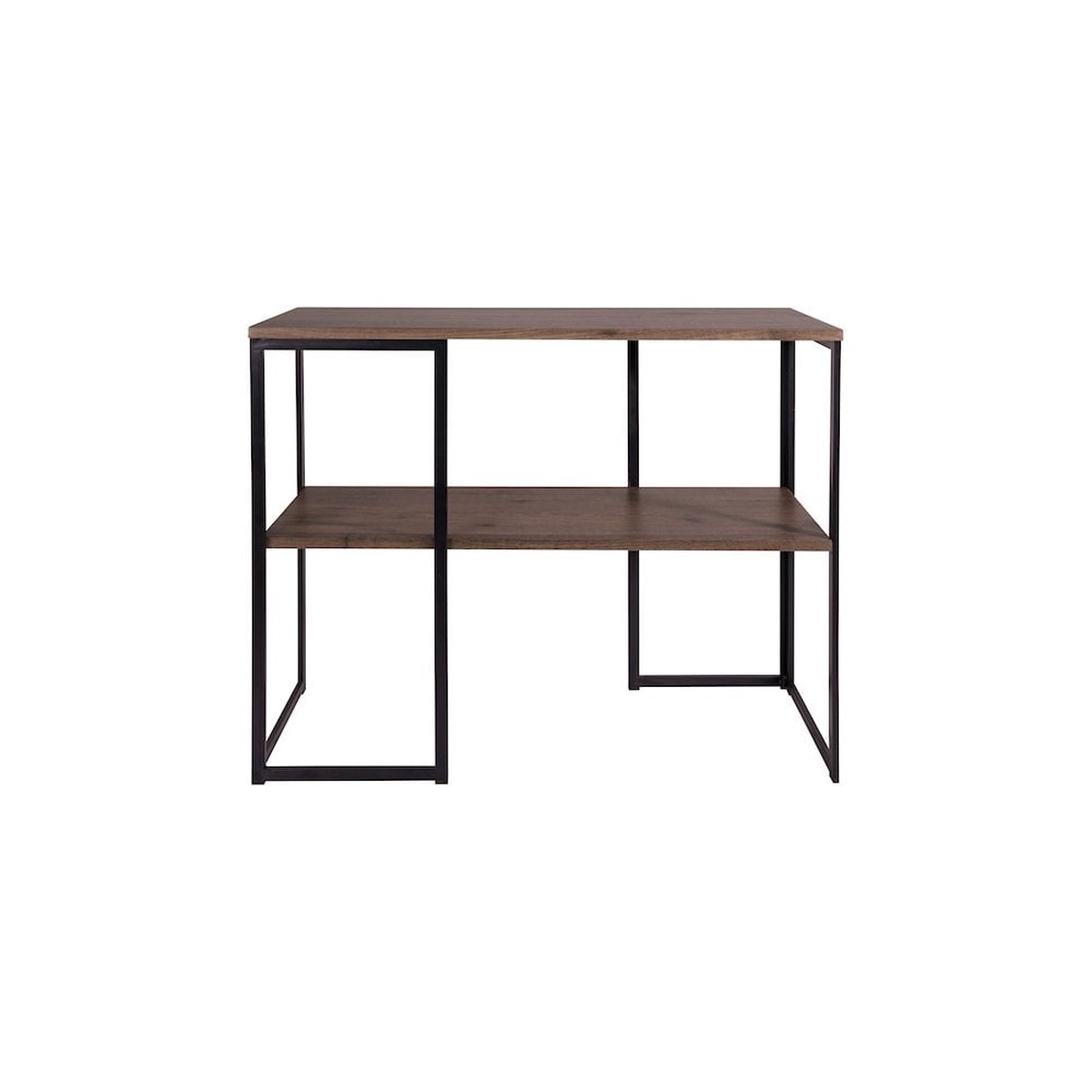 001KIM001 Kimora Console Table Brown Pine Veneer and Matt Black