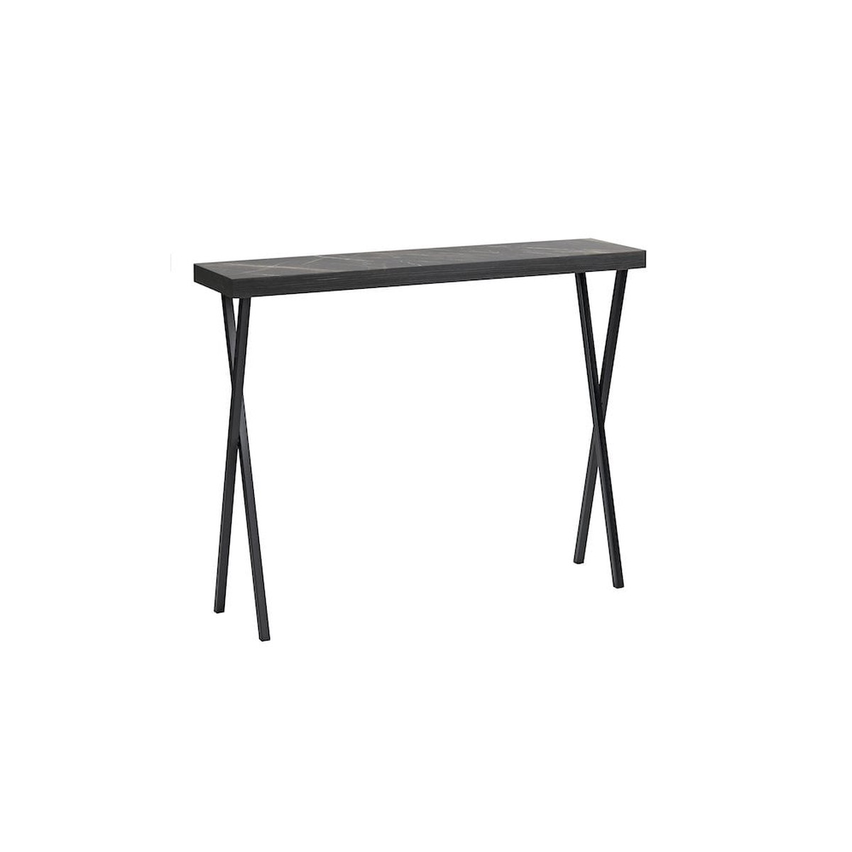 001DAT004 Data Console Table Dark Marble Effect