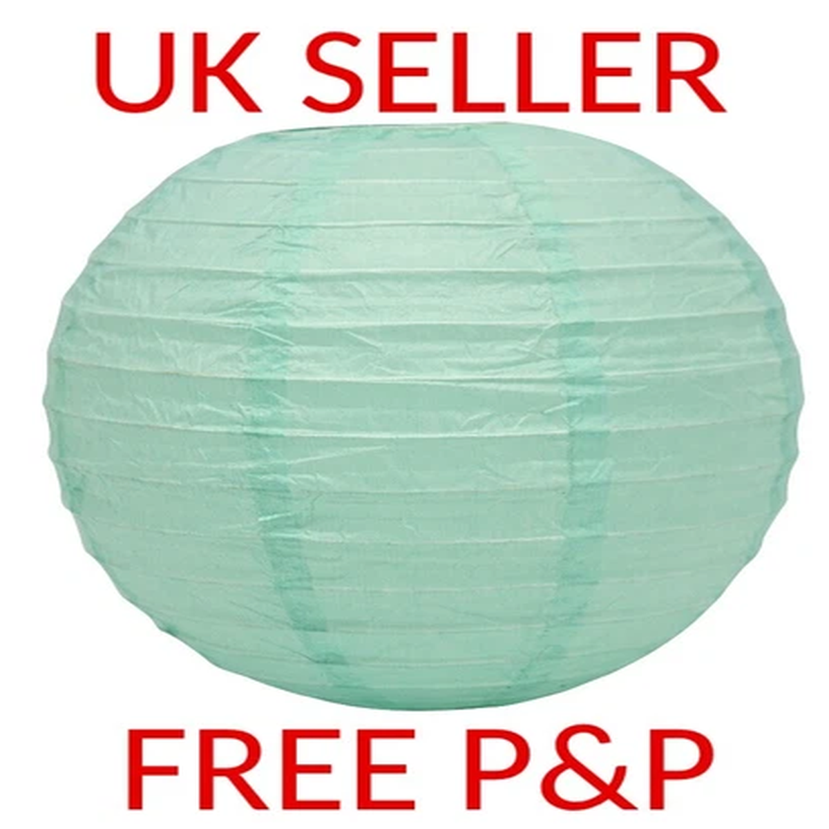 1 3 5 Large 16″ 40cm Bamboo Paper Lamp Shades Mint Colour Ceiling Ball Lantern