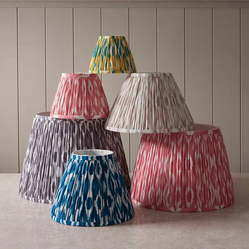 Ikat 25cm Tapered Shade | Coral Pink