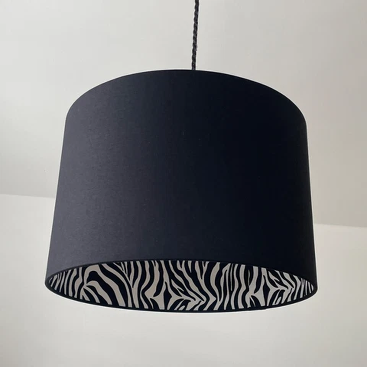 Lampshade Black White Animal Zebra Print Drum Light Shade
