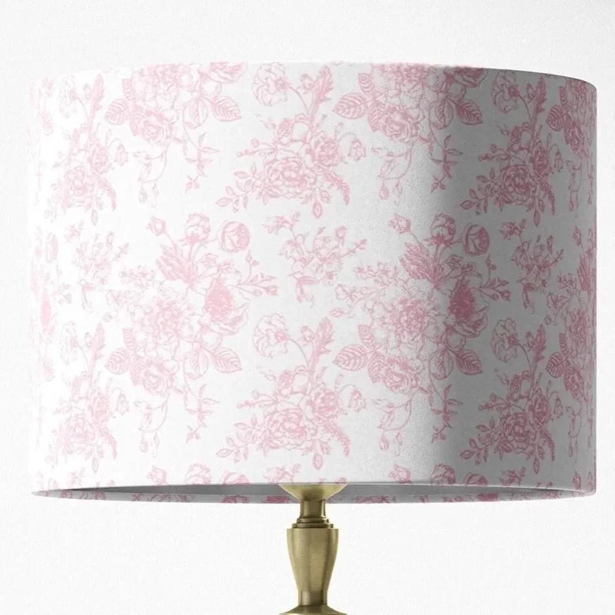Pink Toile Lampshade in Rosecrest
