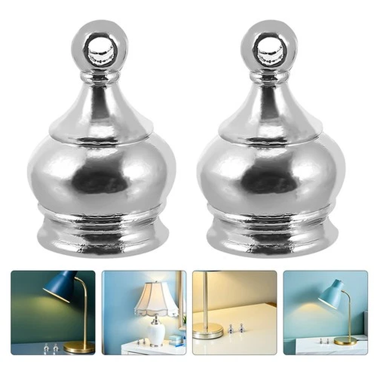 14 Pcs Crown Punched Nut Decorative Screw Cap for Lamps Antique Finials