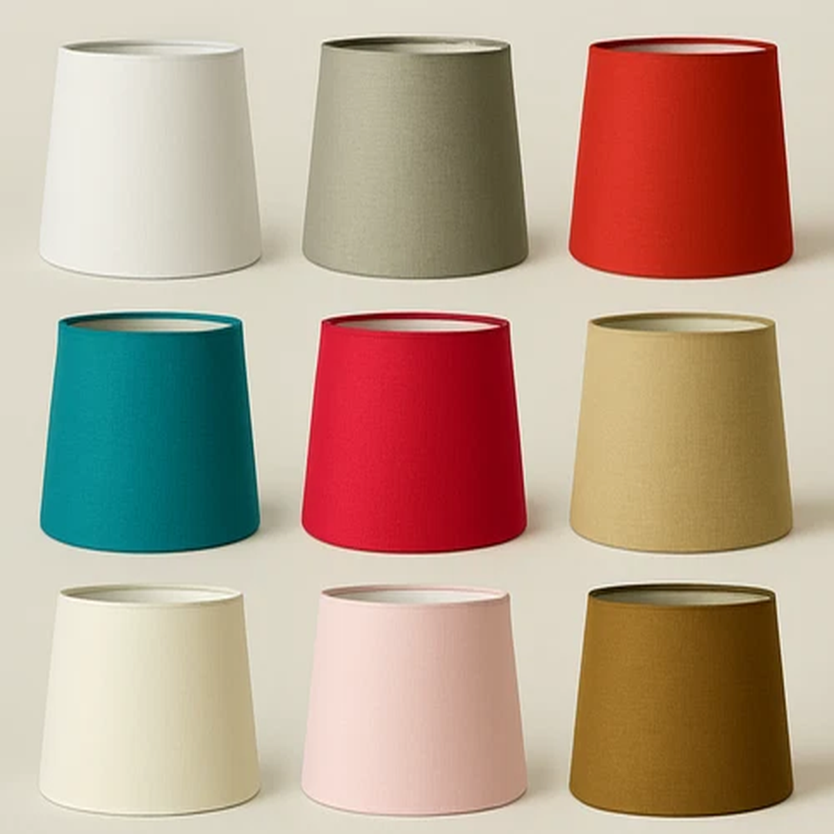 10″ 12″ 14″ 16″Cotton Textured Fabric Drum Shape Table Lamp Ceiling Light Shades