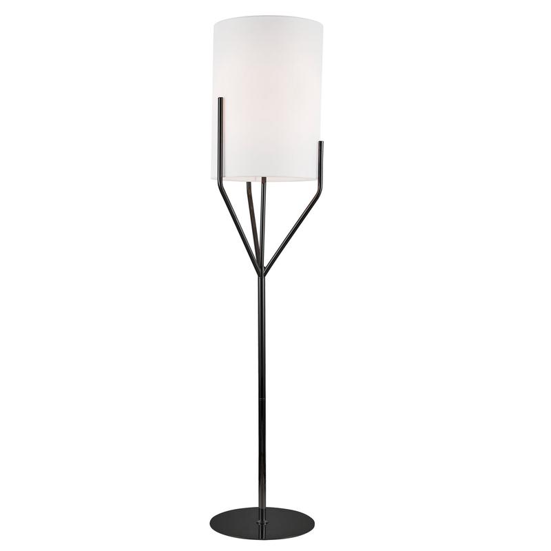 Khloe One Light Floor Lamp in Black