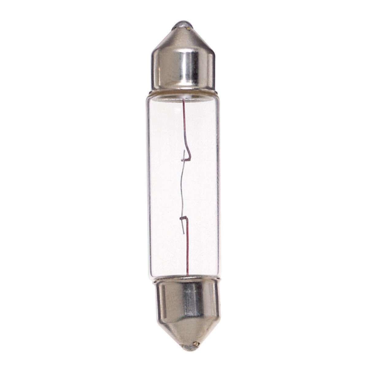 10 Watt miniature – T3 1/4 – 200 Average rated hours – Festoon base – 12 Volt – 50-Pack