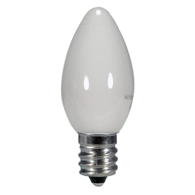 0.5W LED – C7 – White – 2700K – Candelabra base – 120V – Card