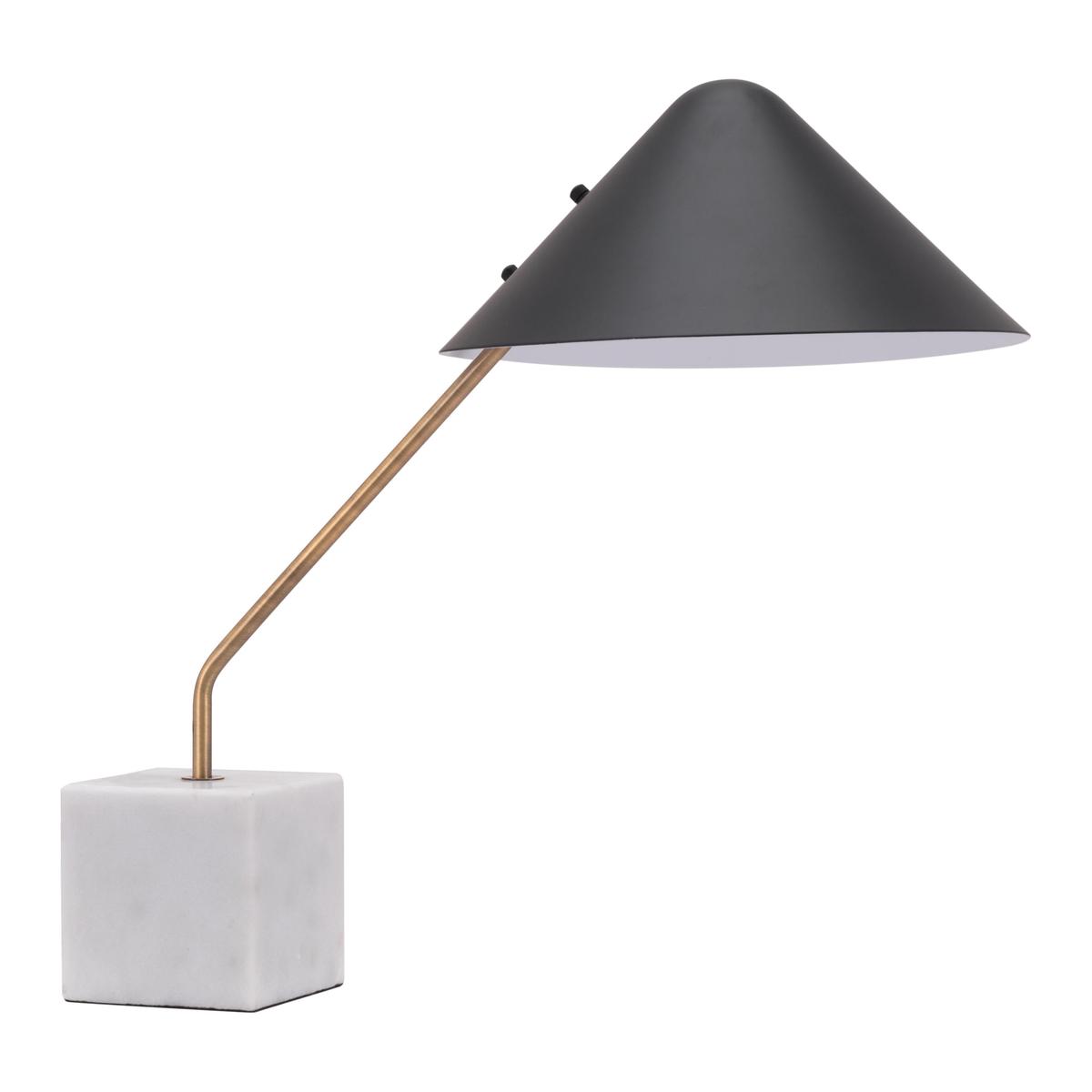 Zuo Pike 56080 Table Lamp – Black & White