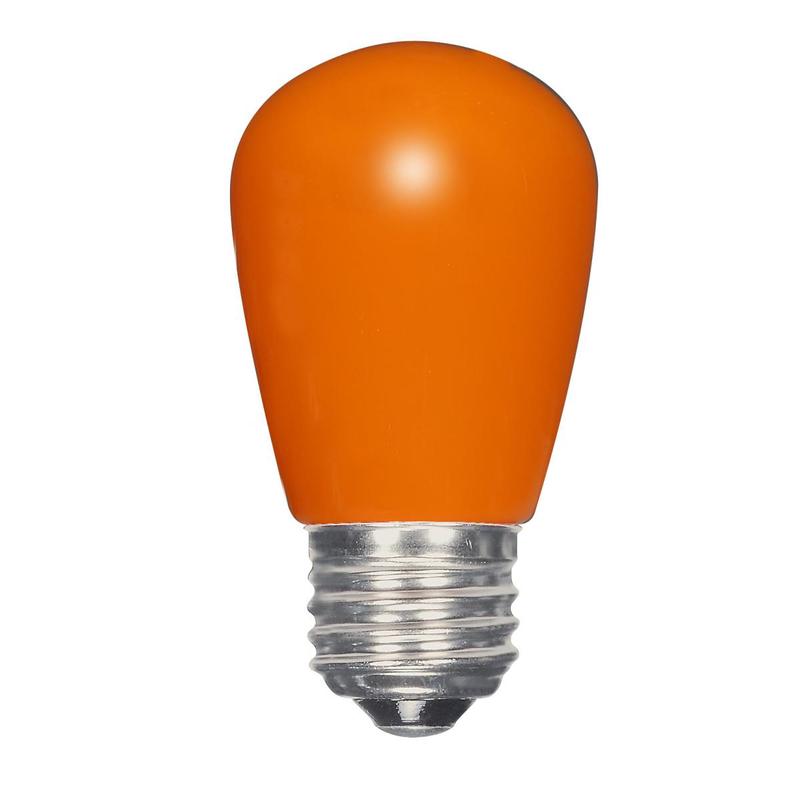 1.4 Watt LED – S14 – Ceramic Orange – Medium base – 120 Volt – Carded – 48-Pack