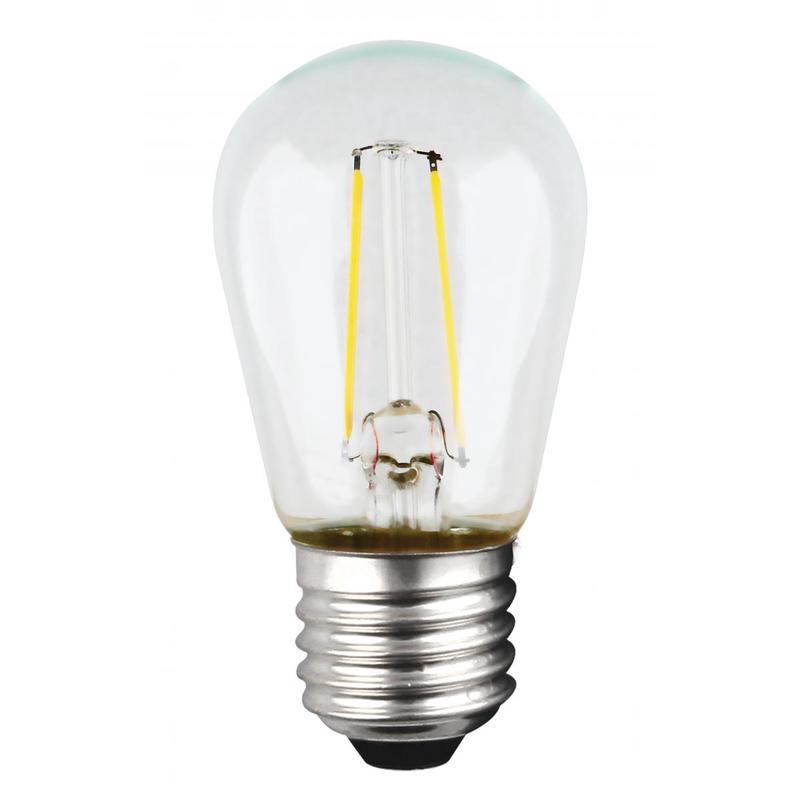 1 Watt LED – S14 – Clear – Medium base – 2700K – 120 Volt – 24-Pack
