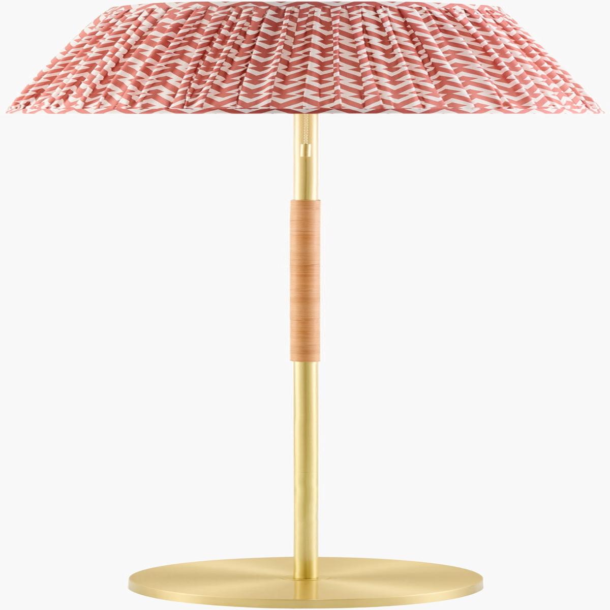 Red Traditional Floor Lamp with linen details for living rooms or reading corners