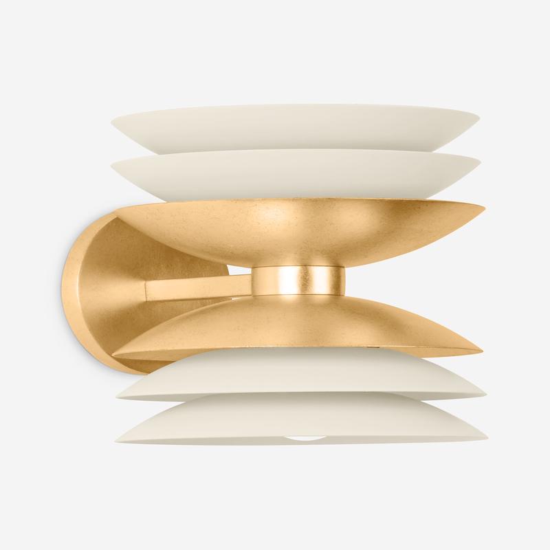 Zusa Sconce Brass and Cream