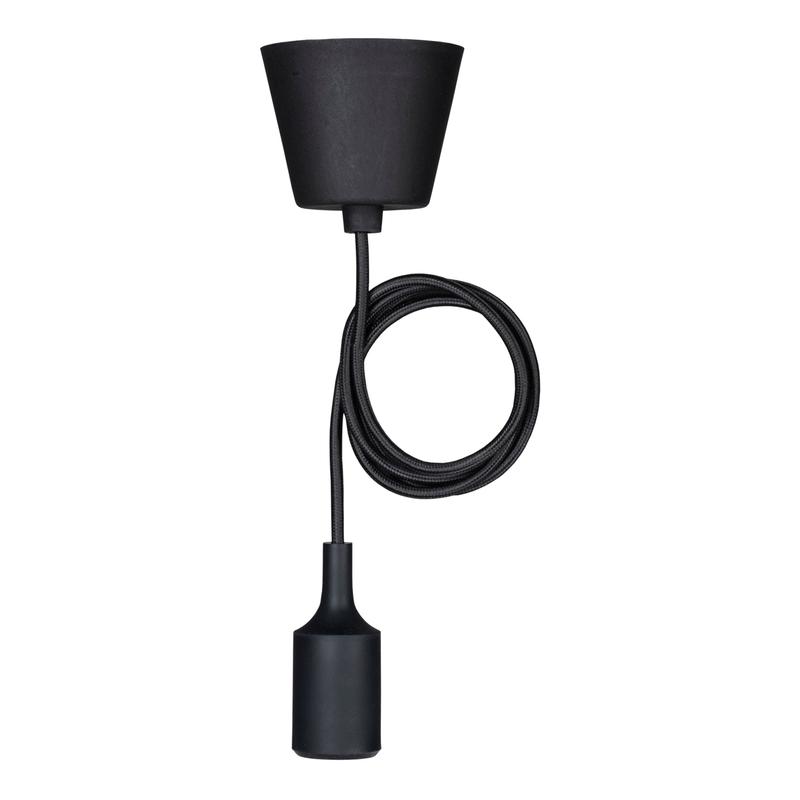 Bailey – 141580 – Silicone Pendant E27 Black 1.5M