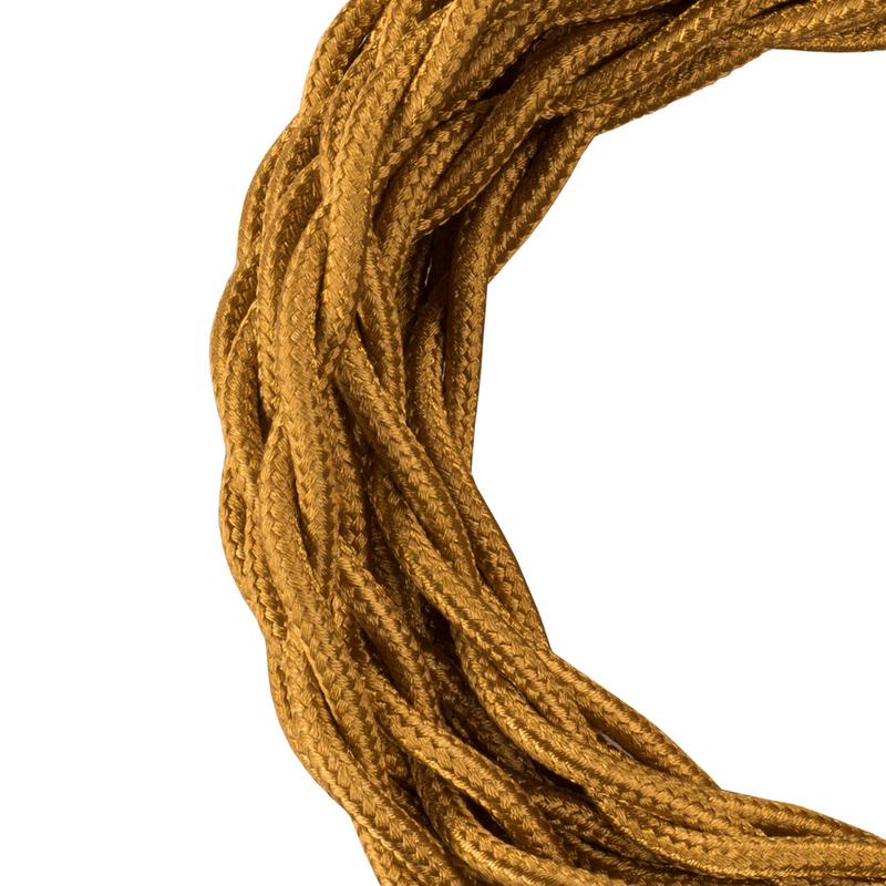 Bailey – 140314 – Textile Cable Twisted 2C 3M Metallic Gold