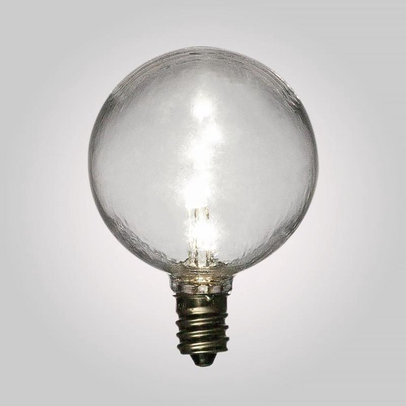 White .5-Watt LED G40 Globe Light Bulb, Shatterproof, E12 Candelabra Base