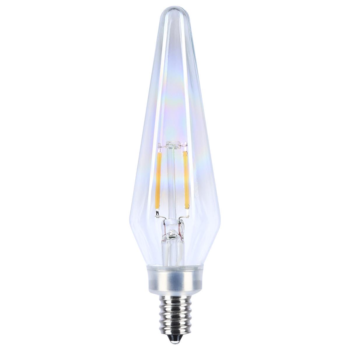 2 Watt Aurora Prismatic HX11 Chandelier Light Bulb 2700K