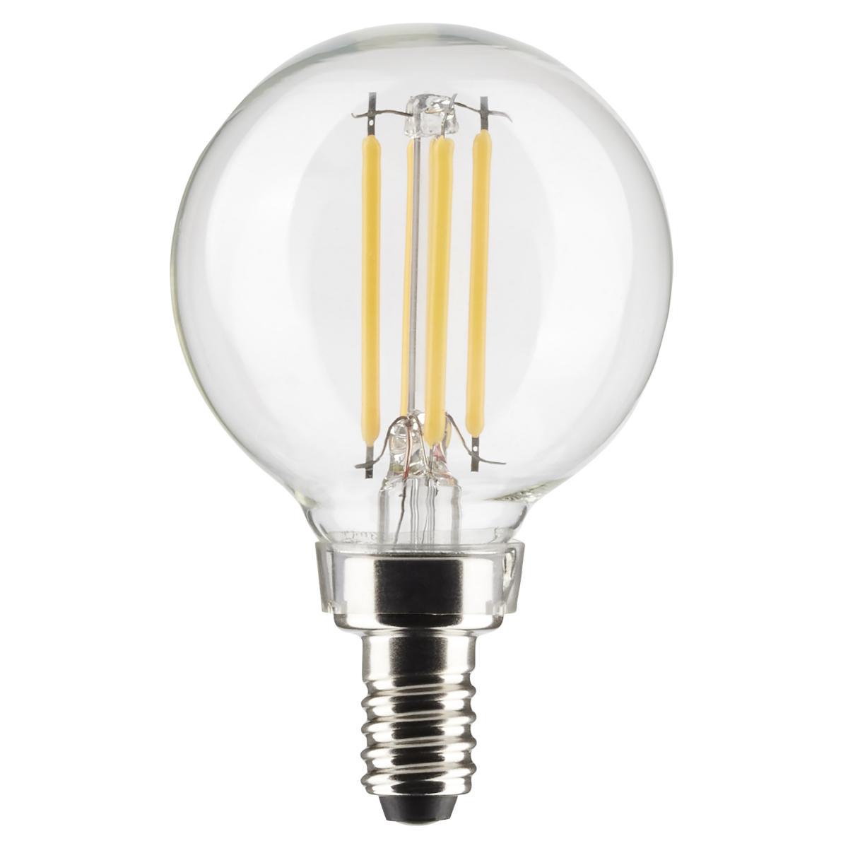 3000K G16.5 Globe Clear Candelabra LED Bulb – Pack of Six | S21210