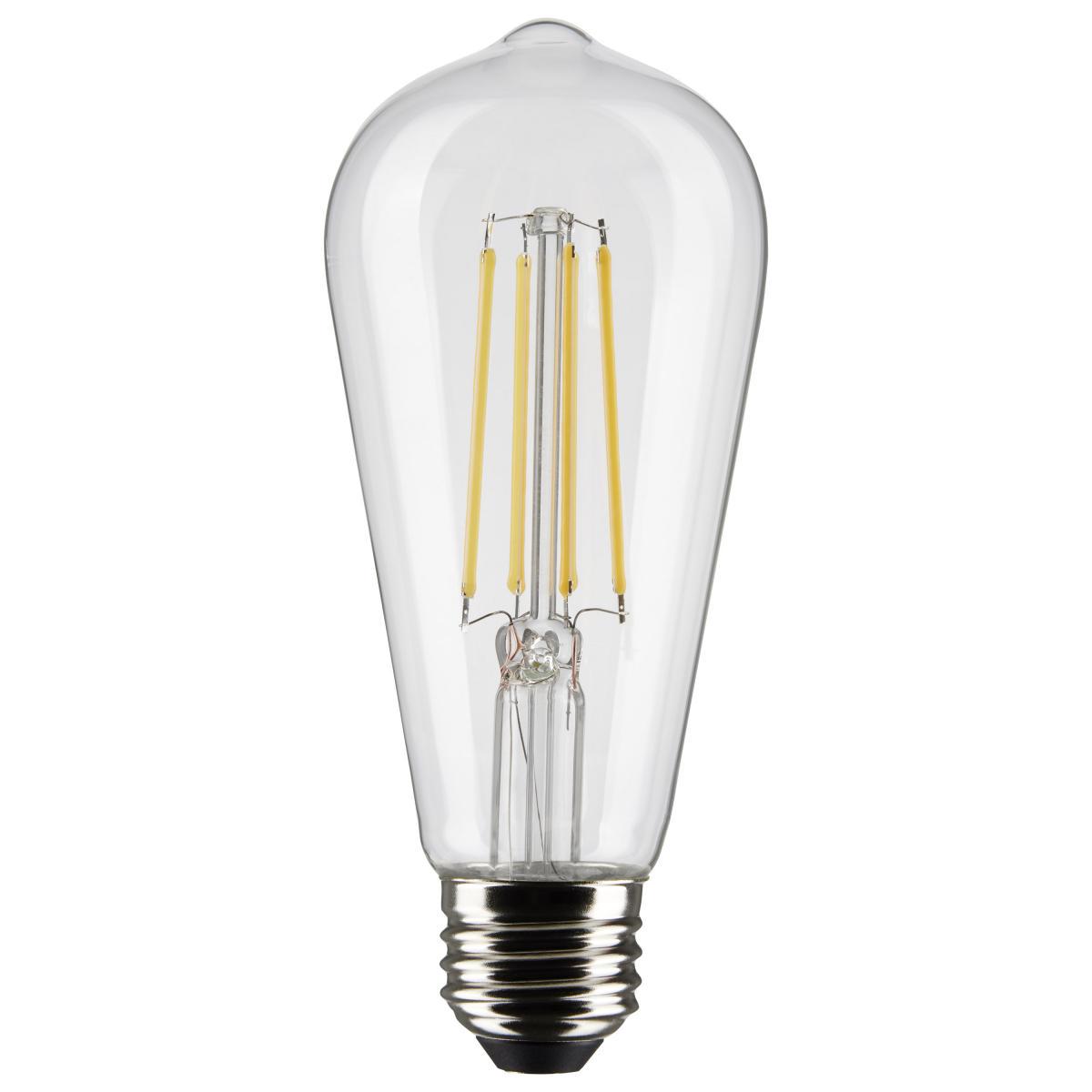 3000K ST19 Edison Stlye Clear Medium Base LED Bulb – Pack of Six | S21364