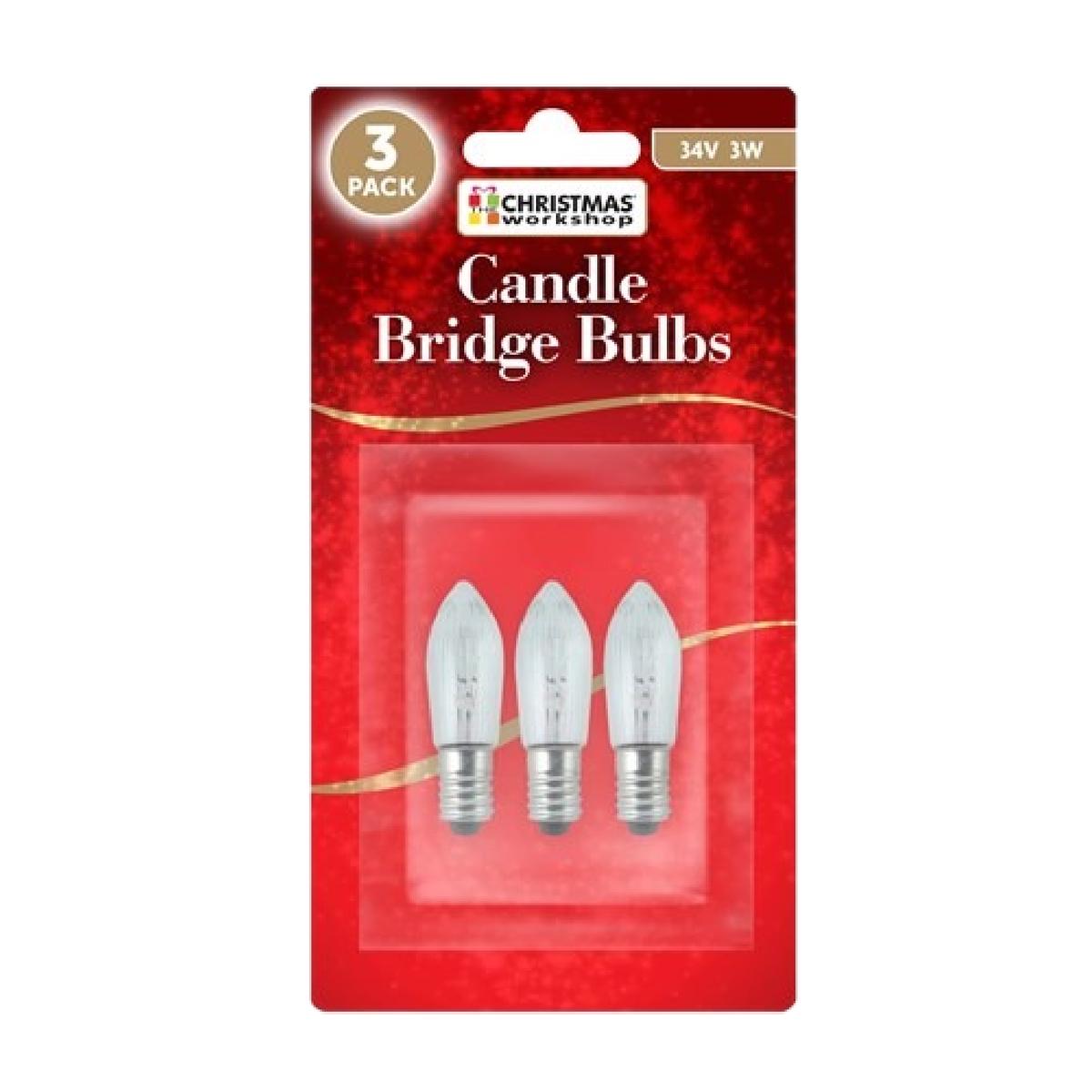 3pcs Candle Bridge Bulb 34V 3W E10