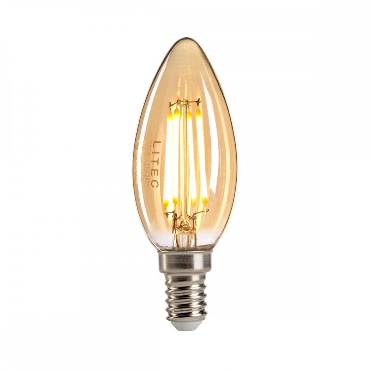 Amber Candle LED E14 Lamp Amber Glass – Non Returnable